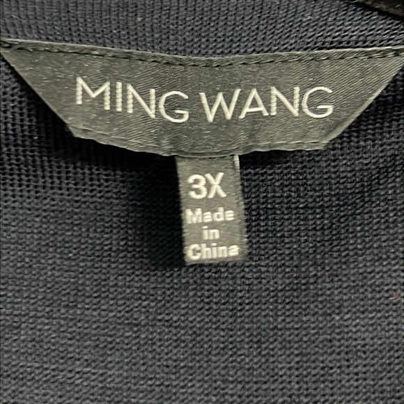 Ming Wang  Navy and Red Striped Women's blazer - Picture 5 of 11